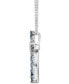 ფოტო #2 პროდუქტის Blueberry Sapphire (5/8 ct. t.w.) & White Sapphire (1/8 ct. t.w.) Cross 18" Pendant Necklace in 14k White Gold