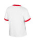 Women's x Wrangler White Distressed Ohio State Buckeyes Freehand Ringer T-shirt