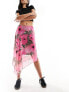 Фото #1 товара ASOS DESIGN draped maxi skirt in leopard floral print