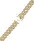 Фото #4 товара Men's Diamond Cuban Link Bracelet (10 ct. t.w) in 10k Gold