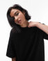 Фото #4 товара Topshop oversized tee in black