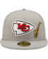 Фото #4 товара Men's Gray Kansas City Chiefs City Describe 59FIFTY Fitted Hat