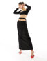 Missyempire cut out maxi column skirt co-ord in black