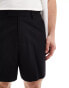 ASOS DESIGN smart relaxed fit shorts in black