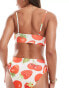 ASOS DESIGN Fruit Bowl crop bikini top in multi