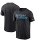 Фото #1 товара Men's Black Carolina Panthers Team Wordmark T-shirt