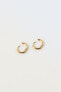 Фото #4 товара Серьги-кольца с покрытием золотом 999 пробы ZARA