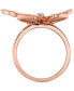 ფოტო #4 პროდუქტის EFFY® Mother-of-Pearl & Diamond Accent Butterfly Ring in 14k Rose Gold