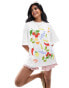 Фото #1 товара ASOS DESIGN oversized t-shirt with food print in white