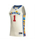 Men's #1 Khaki Kansas Jayhawks Honoring Black Excellence Basketball Jersey