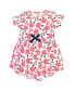 ფოტო #3 პროდუქტის Baby Girls Baby Organic Cotton Dress and Cardigan 2pc Set, Coral Rose