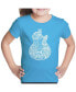 Big Girl's Word Art T-shirt - Rock Guitar Head