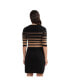 ფოტო #2 პროდუქტის Women's 3/4 Sleeve YD Striped Sweater Dress