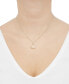 ფოტო #2 პროდუქტის Diamond Circle Pendant Necklace (1/10 ct. t.w.) in 14k Gold-Plated Sterling Silver, 16" + 2" extender