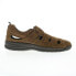 Фото #1 товара Drew Dublin 47717-2U Mens Brown Extra Wide 4E Suede Sport Sandals Shoes 11