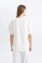Kadın Beyaz Tişört - C3786ax/wt32