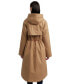 ფოტო #2 პროდუქტის Women's Hooded Water-Repellent Canvas A-Line Coat