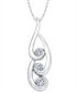 Фото #1 товара Sirena energy Diamond Swirl Pendant Necklace (3/8 ct. t.w.) in 14k White Gold