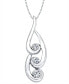 Energy Diamond Swirl Pendant Necklace (3/8 ct. t.w.) in 14k White Gold