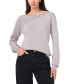 ფოტო #1 პროდუქტის Women's Metallic Asymmetric Cutout Sweater