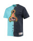 ფოტო #3 პროდუქტის Men's Blue Distressed San Jose Clash Vertical Tie-Dye Top