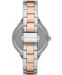 ფოტო #2 პროდუქტის Women's Slim Runway Two-Tone Stainless Steel Bracelet Watch Set 38mm, 2-Piece
