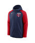 Men's Navy and Red Minnesota Twins Authentic Collection Full-Zip Hoodie Performance Jacket