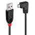 Фото #5 товара Lindy USB2.0 A/Micro-B 90 Degree 1m - 1 m - USB A - Micro-USB B - USB 2.0 - Male/Male - Black