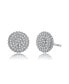 Фото #1 товара White Gold Plated with Cubic Zirconia Concentric Cluster Round Stud Earrings