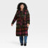 Фото #1 товара Women's Long Sleeve Wool Pea Coat - Ava & Viv Plaid 3X