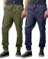 ფოტო #1 პროდუქტის Men's Slim Fit Stretch Cargo Jogger Pants, Pack of 2