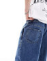 Фото #8 товара COLLUSION unisex baggy skate jeans in midwash