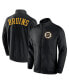 ფოტო #1 პროდუქტის Men's Black Boston Bruins Step Up Crinkle Raglan Full-Zip Windbreaker Jacket