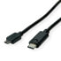 Фото #1 товара ROLINE 11.02.8781 - 3 m - USB C - Micro-USB B - USB 2.0 - 480 Mbit/s - Black