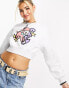 Фото #1 товара Obey animal print cropped sweat in grey