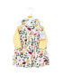 ფოტო #2 პროდუქტის Toddler Girls Quilted Cardigan and Dress 2pc Set, Fall Botanical