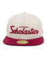 ფოტო #3 პროდუქტის Men's Cream Scholastic Athletic Association Black Fives Snapback Adjustable Hat