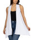 ფოტო #13 პროდუქტის Draped Open Front Sleeveless Cardigan Vest