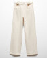 Фото #6 товара Women's Buttons Detail Wide-Leg Jeans