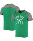 ფოტო #1 პროდუქტის Men's Kelly Green, Heathered Gray New York Jets Gridiron Classics Field Goal Slub T-shirt