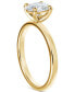 ფოტო #3 პროდუქტის Diamond Solitaire Oval-Cut Diamond Engagement Ring (1/2 ct. t.w.) in 14k Gold