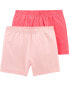 Kid 2-Pack Pink Bike Shorts 12