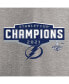 Фото #2 товара Women's Heather Gray Tampa Bay Lightning 2021 Stanley Cup Champions Jersey Roster V-Neck T-shirt