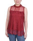 Mock-Neck Lace Top