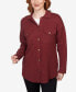 ფოტო #1 პროდუქტის Petite Solid Shacket Shirt Jacket