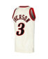 Фото #2 товара Men's Allen Iverson Cream Philadelphia 76ers Chainstitch Swingman Jersey