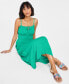 ფოტო #4 პროდუქტის Women's Tie-Front Midi Dress, Created for Macy's