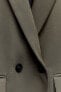 Фото #17 товара Объемный двубортный пиджак ZARA