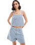 Фото #1 товара Mango pinstripe denim co-ord cami top in light blue