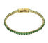 Фото #1 товара Tessa Green Bracelet MCB23055G tennis gold plated bracelet